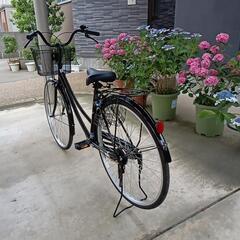 🎀😄ほぼ新品・早い方優先ですピアノブラック・27インチ自転車（配達対応可能¥200円〜)の画像