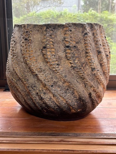 薩摩焼の大きなつぼ壺　陶芸家作品　忠雲窯
