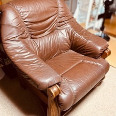 【アンティーク家具】1960年代オランダ製　一人掛けソファ レトロ家具 オランダビンテージ ブナ材 レトロな花柄のかわいい1