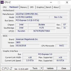 i7-6700k と ASUS H170 PRO GAMINGの画像