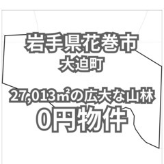 【岩手県花巻市】27,013㎡の広大な山林をお譲りします。S-2...
