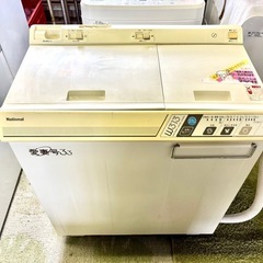 【昭和レトロ家電・可動品】】✨1987年製 National2槽式洗濯機 愛妻号33の画像