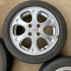 千葉　スバル　R1純正ホイール　エンケイ　15インチ4.5J+45 タイヤ付きの画像