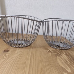 ラウンドワイヤーバスケット2個セットの画像