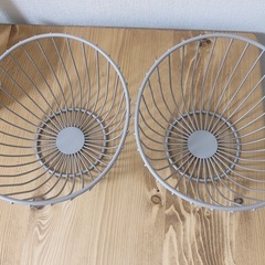 ラウンドワイヤーバスケット2個セットの画像