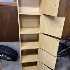 収納棚　ラック　整理棚5ドア　キャビネット　扉付き　仙台市内、仙台市内近郊配送可能の画像