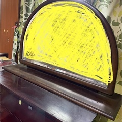 🪞木製大型鏡　ミラー　昭和レトロ？