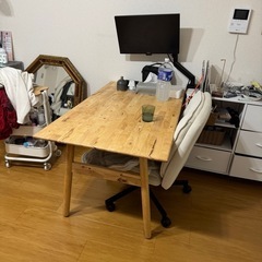 木目 テーブル 120×70cmの画像
