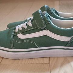 VANS　キッズサイズ　21cm グリーンの画像