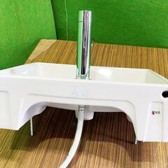 美品！　【LIXIL】手洗い器　 YAWL-D38S1HE/角形手洗器/立水栓LF-48-SU14DN ■A-999の画像