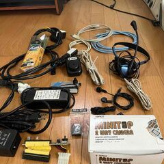 ✨☆ PCコード、電源、ヘッド・マイク、コード、LANケーブルなど色々 ☆✨の画像