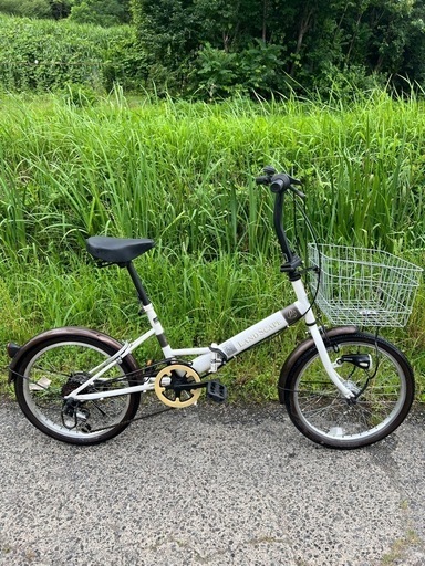 名古屋市内お届け無料20インチ折りたたみ自転車LEDライト付き鍵有り