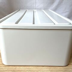 【B83】たっぷり収納ケース74M/TENMA/ホワイト/幅39×奥行74×高さ23㎝/日本製/中古/衣装ケースの画像