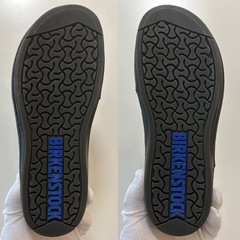 ビルケンシュトックカジュアルシューズモカシンスタイルシューズウォーキングシューズ レザー本革牛革メンズダークブラウン焦茶色焦げ茶色の画像