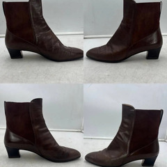 【❗️✨人気モデル✨❗️】Salvatore Ferragamo ✨レザーブーツ 👢24.5cm 高級ブランド❗️の画像