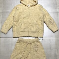 未使用　ジェラートピケ × ポケモンスリープ　ピカチュウ パーカ&ショートパンツ　Fサイズ　イエローの画像