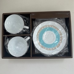 新品未使用・ノリタケ　ハミングブルー カップ＆ソーサ　ペア　ギフトBOX入りの画像