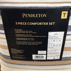 ※未使用 PENDLETON 寝具セット サバンナストライプアイボリーの画像