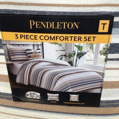 ※未使用 PENDLETON 寝具セット サバンナストライプアイボリーの画像