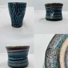 【❗️✨希少✨❗️】黒牟田焼✨ 湯呑みペア🍵 作家 丸田延親🌟 茶道具・民藝風 ✨共箱入り❗️の画像