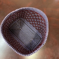 🟣ハンドメイド　DIY 夏用？収納カゴの画像