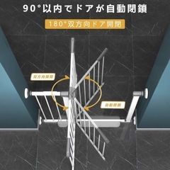 ＊新品未使用＊ 背が高い扉付ベビーゲート ペットゲート 突っ張りタイプ ダブルロック式の画像