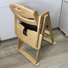 KATOJI テーブル付きベビーチェア 状態良好 紐付き 中古の画像