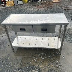 中古　作業台 幅120×奥行45×高さ80 業務用 飲食店 店舗...