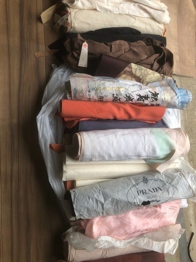 反物、帯反物、着尺　正絹　紬　菱形繋ぎ　子持ち菱繋ぎ　姫升織　着物