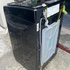 ハイセンス　全自動洗濯機　５．５ｋｇ　ブラック　ガラストップ　風乾燥２ｋｇ　ｋｅｙｗｏｒｄ　スリムボディ　ローダウン設計　充実コース　人気色　ＨＷ－Ｇ５５Ｅ４ＫＫの画像