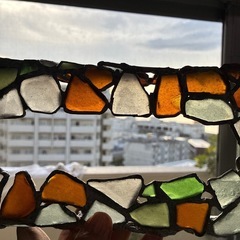 シーグラスティッシュ入れの画像