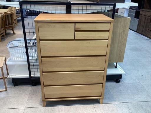 【取りに来られる方限定】5段チェスト　ナチュラル