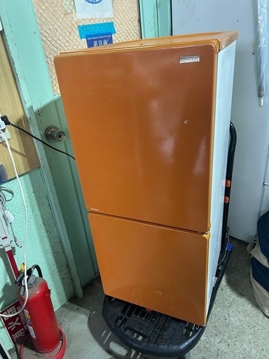 モリタ morita 110L 2ドア ノンフロン 冷蔵庫 オレンジ MR