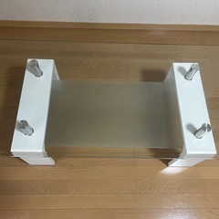 美品  ガラスローテーブル うちむら家具の画像