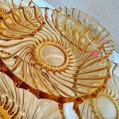 未使用ノリタケ クリスタル 琥珀色 中鉢 ５個とプレート５個の１０個セットの画像