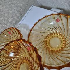 未使用ノリタケ クリスタル 琥珀色 中鉢 ５個とプレート５個の１０個セットの画像