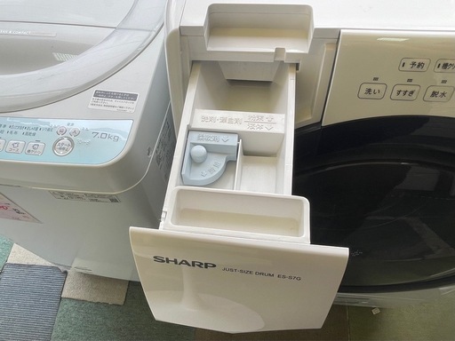 【リサイクルサービス八光】2022年製　シャープ　ドラム式洗濯乾燥機 ホワイト系 ES-S7G-WL [洗濯7.0kg /乾燥3.5k