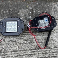 ハイエース 200 標準 スクエア バンパー ガード マット ブラック LED付きの画像