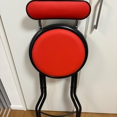 折りたたみチェア ハイチェア　背もたれありの画像