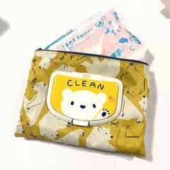 【世界に1つ】ハンドメイド おしりふきケース くま🐻️の画像