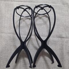 2個入り✨ウィッグスタンド 帽子置き 折りたたみ 組み立て 黒 ...