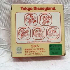 ⭐︎ドリーム2号館⭐︎昭和レトロ 東京ディズニーランド コルクコースター/5枚入りの画像