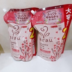 大容量　アロマオイル100%　ラベンダー&スぺアミントの香　新品　未開封　arau  アラウ  無添加せっけん　　2L 2つセット　の画像