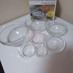 キッチン３点セット　まな板シート　フォークスプーンスタンド　ガラスボウル７Pの画像