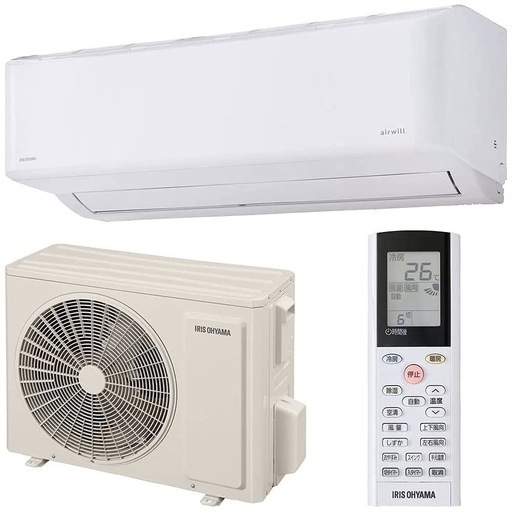 本アイリスオーヤマ エアコン 6畳 2.2kW 内部清潔機能 空気清浄機能 自動クリーン機能