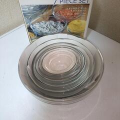 キッチン３点セット　まな板シート　フォークスプーンスタンド　ガラスボウル７Pの画像