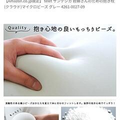 telet サンデシカ 妊婦さんのための抱き枕(クラウド)マイクロビーズ グレー 4261-0027-09
の画像