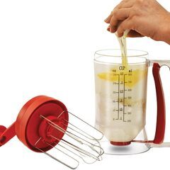 粉つぎ器　たこ焼き　粉つぎ名人　かき混ぜ器　レバーを引くだけで注げる　900l　の画像