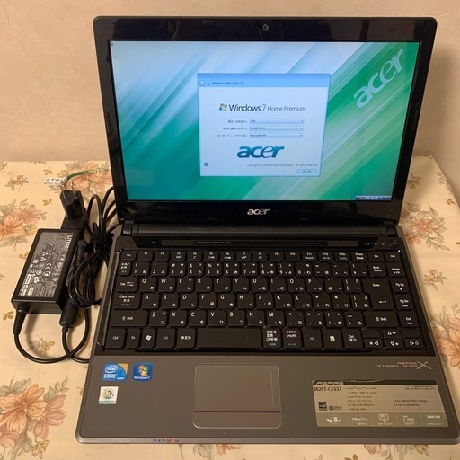 2011年購入13.3インチAcerノートパソコン。状態良。カメラ内蔵。