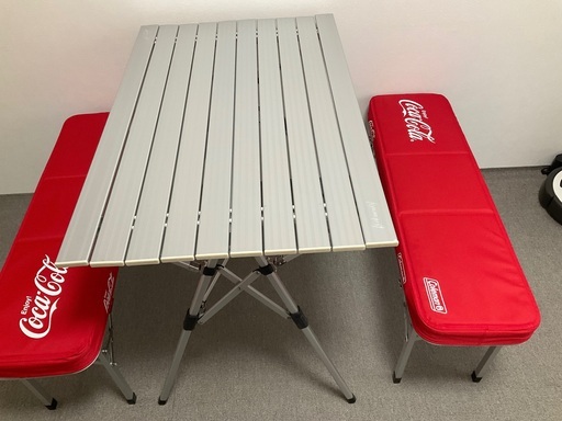 良品 希少 非売品 コカコーラ × コールマン ピクニックベンチ